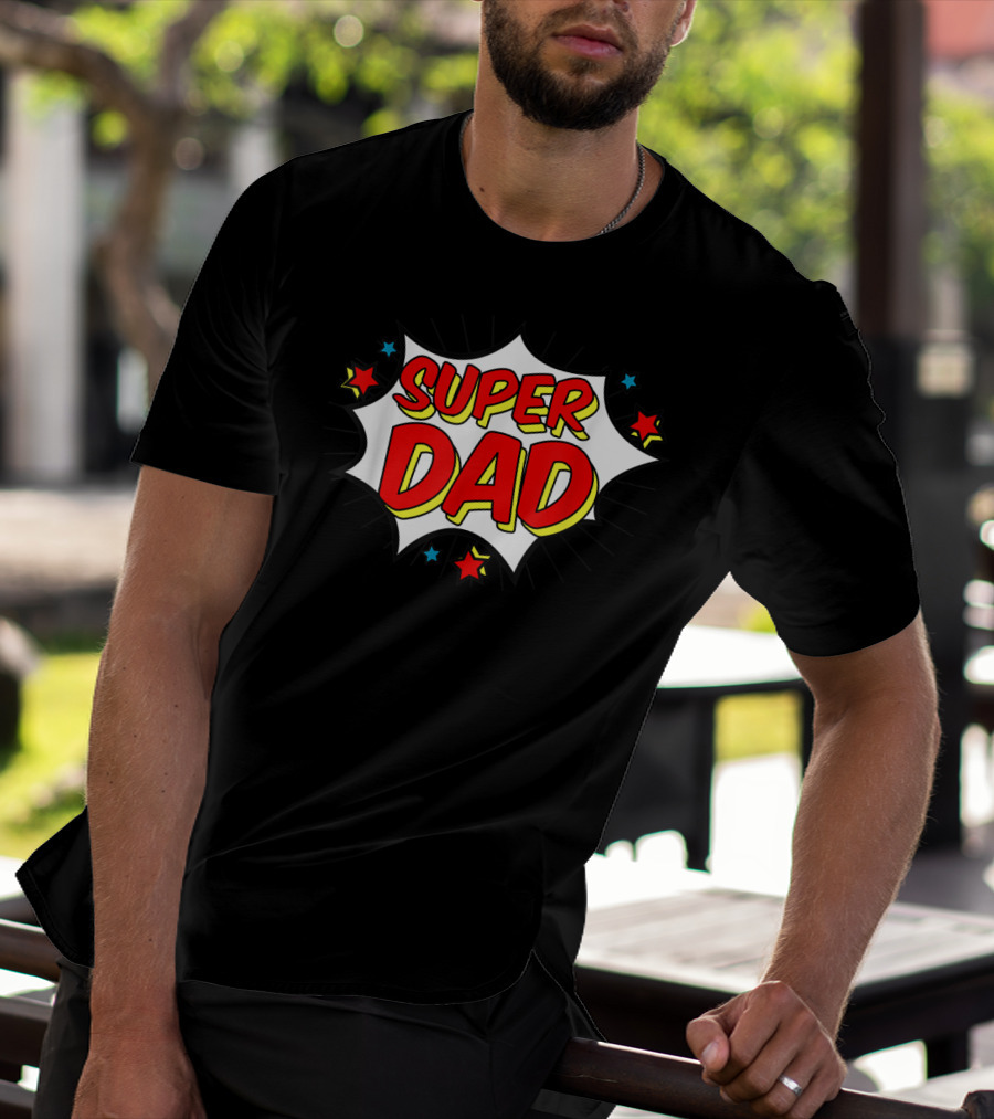 Superhero Super Dad Comic Book Style Matching Family Hero T-Shirt