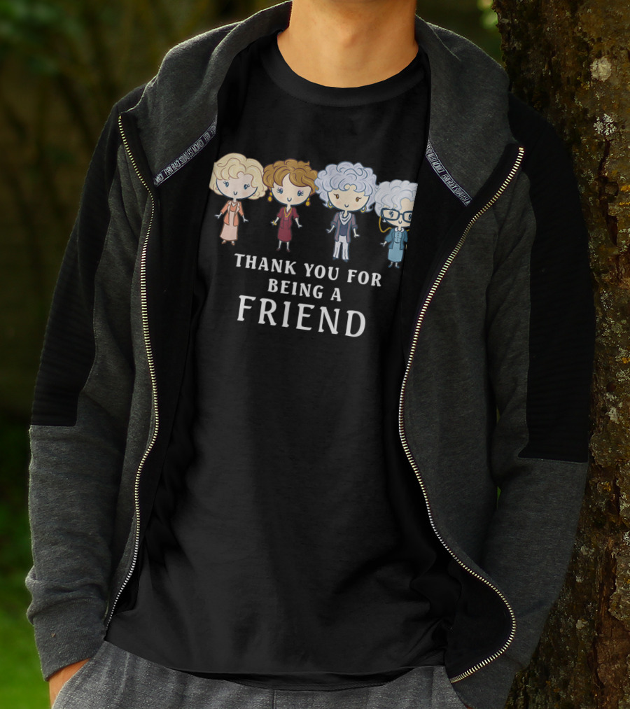 Thank You For Being A Friend Golden Girls Cartoon T-Shirt