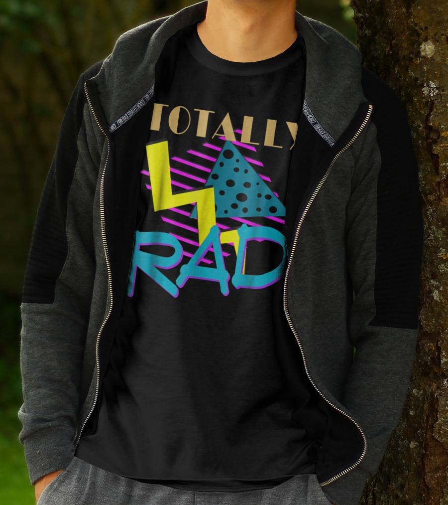 Totally Rad 1980s Vintage Eighties Style With Geometric T-Shirt