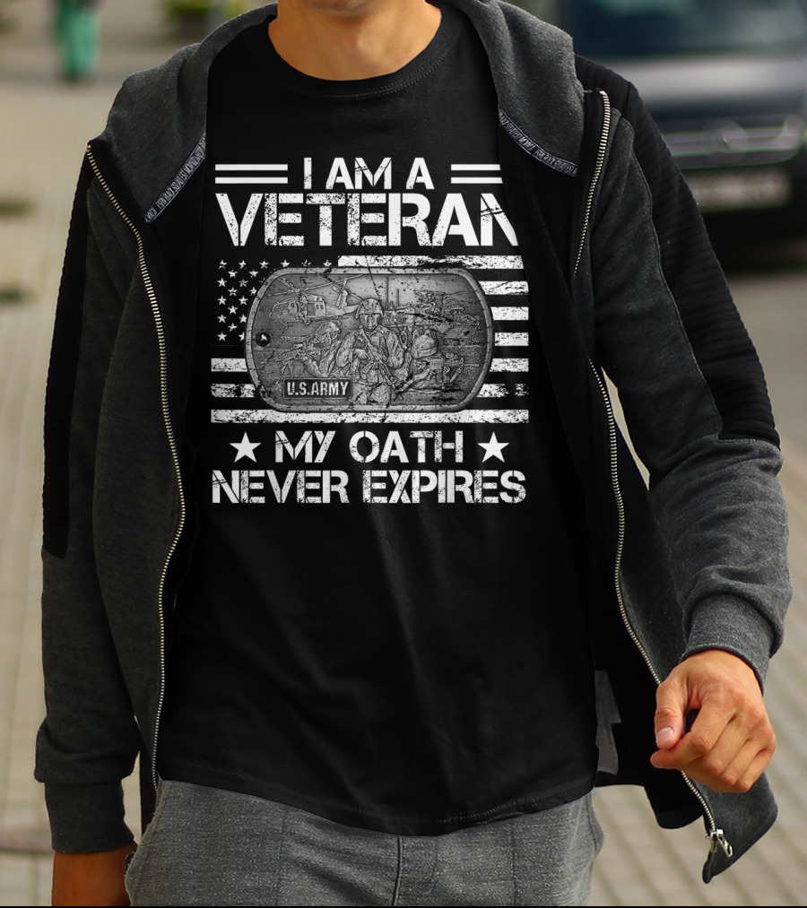 I Am A Veteran USARMY My Oath Never Expires T-Shirt