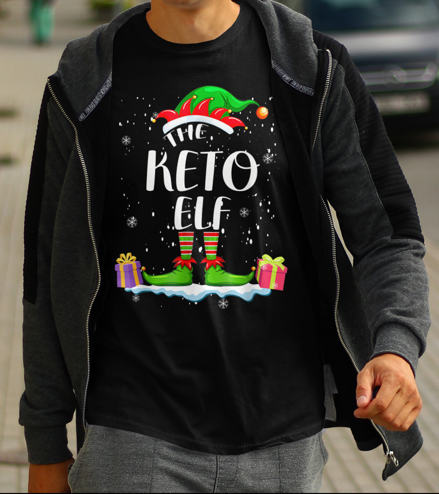 The Keto Elf Snowflakes And Gifts Holiday T-Shirt