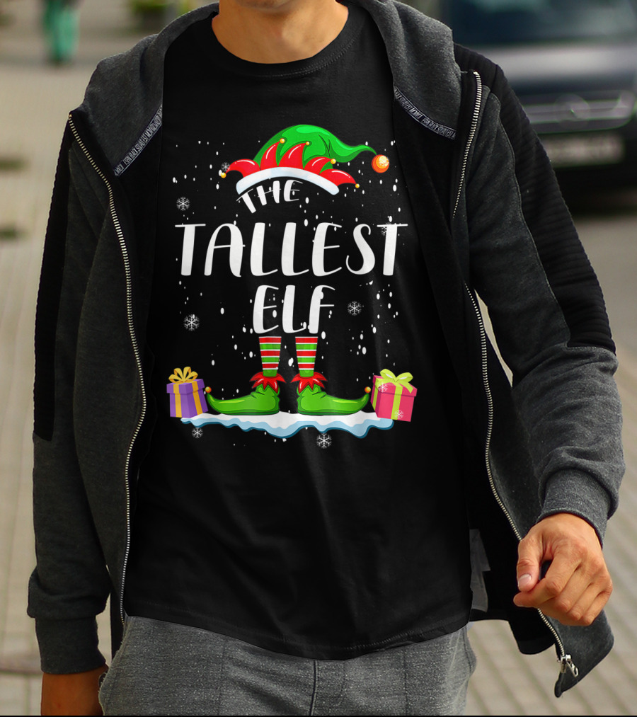 The Tallest Elf Christmas Snowflakes Gifts T-Shirt