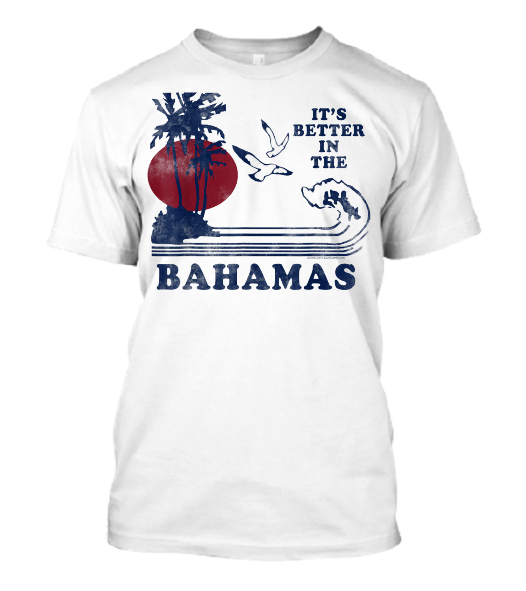 It's Better In The Bahamas Vintage 80S 70S Palm Trees Sunset T-Shirt