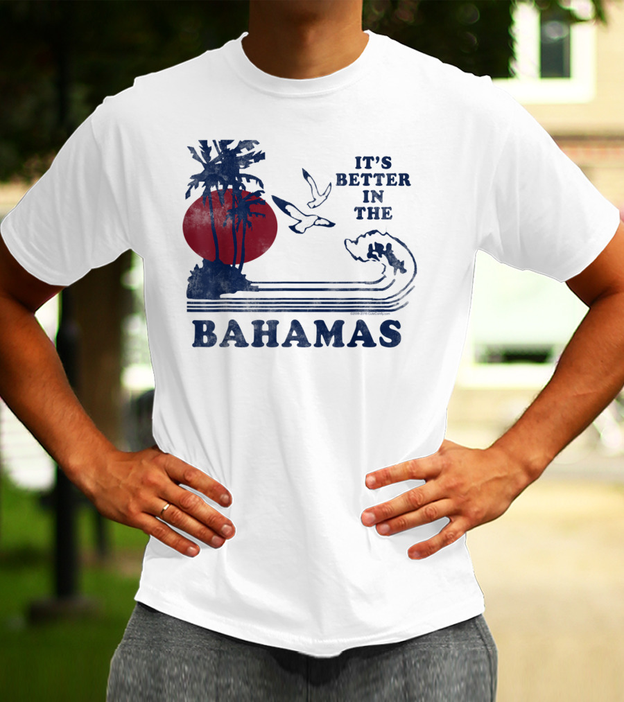 It's Better In The Bahamas Vintage 80S 70S Palm Trees Sunset T-Shirt