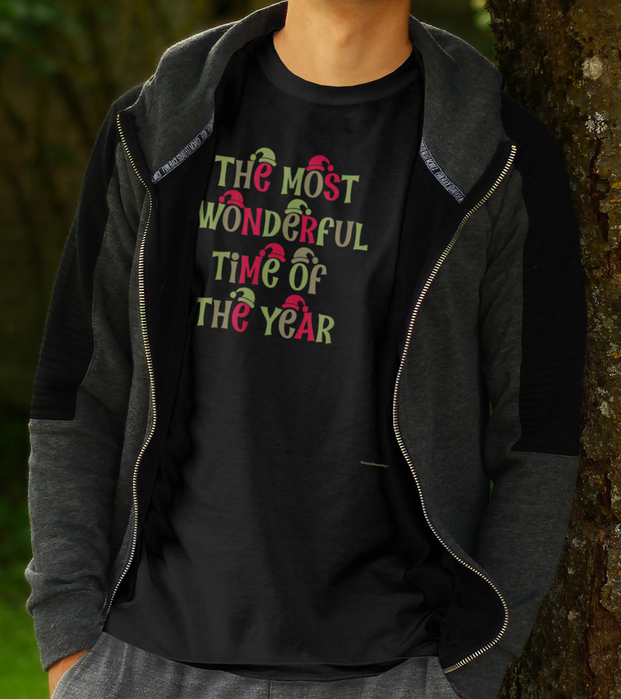 The Most Wonderful Time Of The Year With Christmas Elf Hats T-Shirt