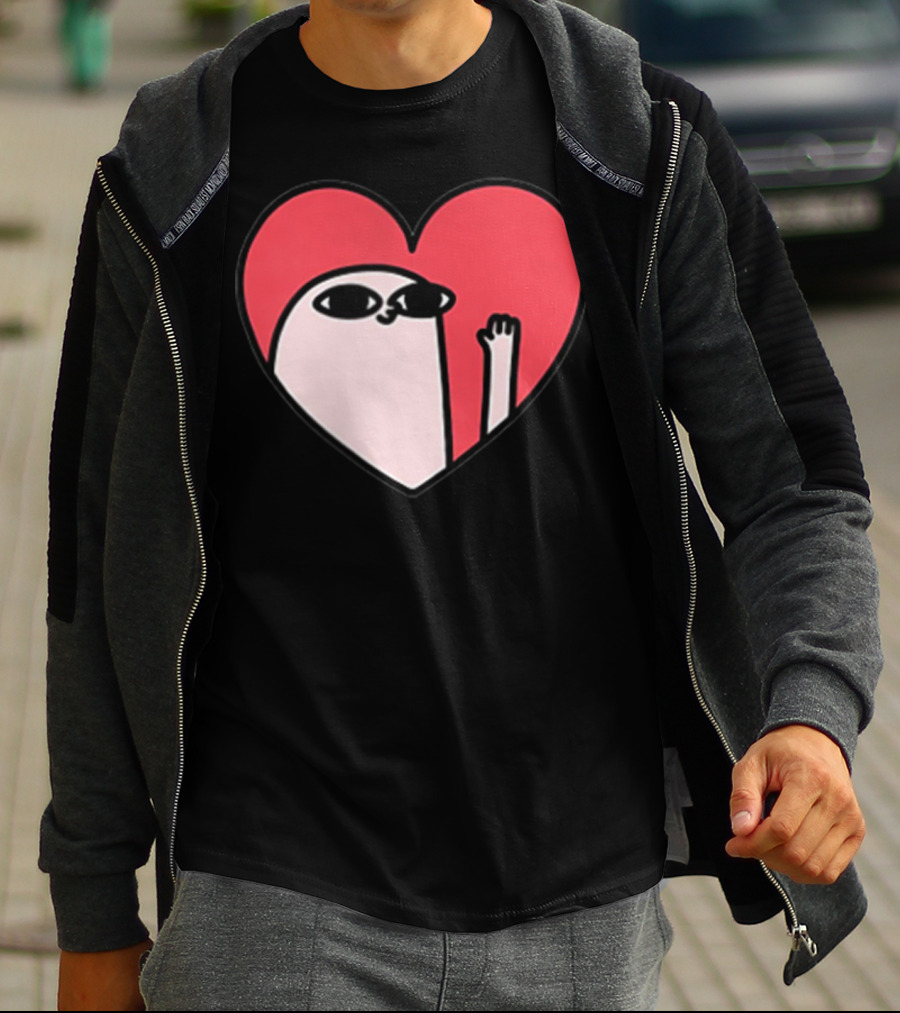 Ketnipz Heart Cartoon Character In T-Shirt