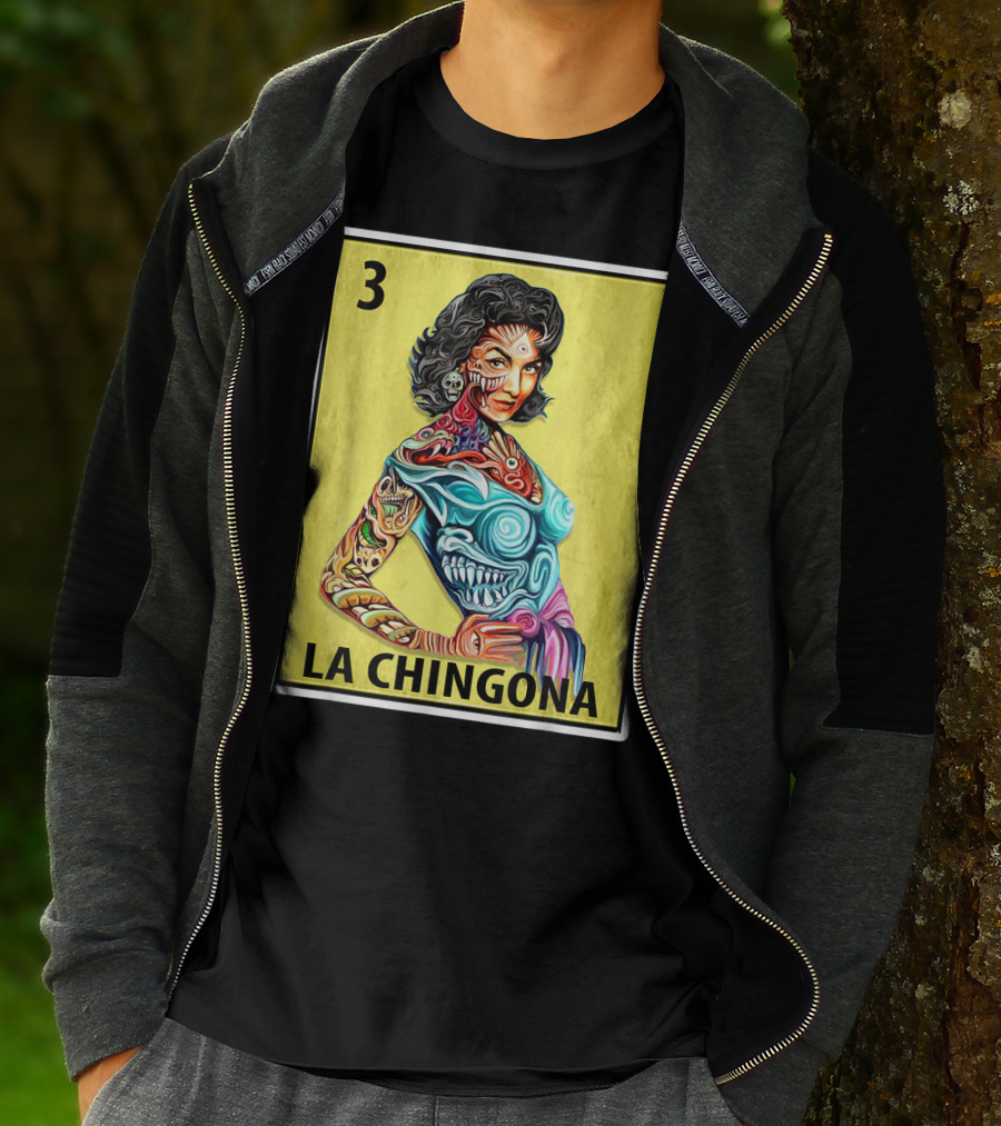 La Chingona Loteria Card 3 Tattoo Art La Dama T-Shirt