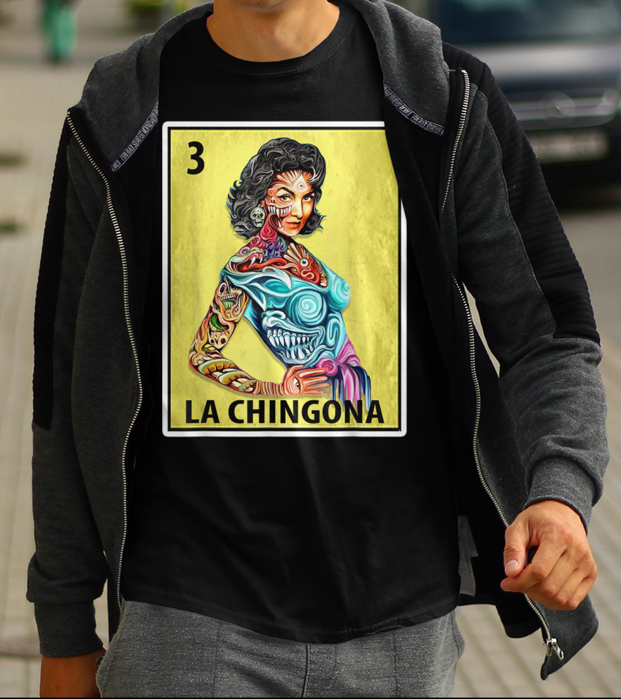 La Chingona Loteria Card 3 Tattoo Art La Dama T-Shirt
