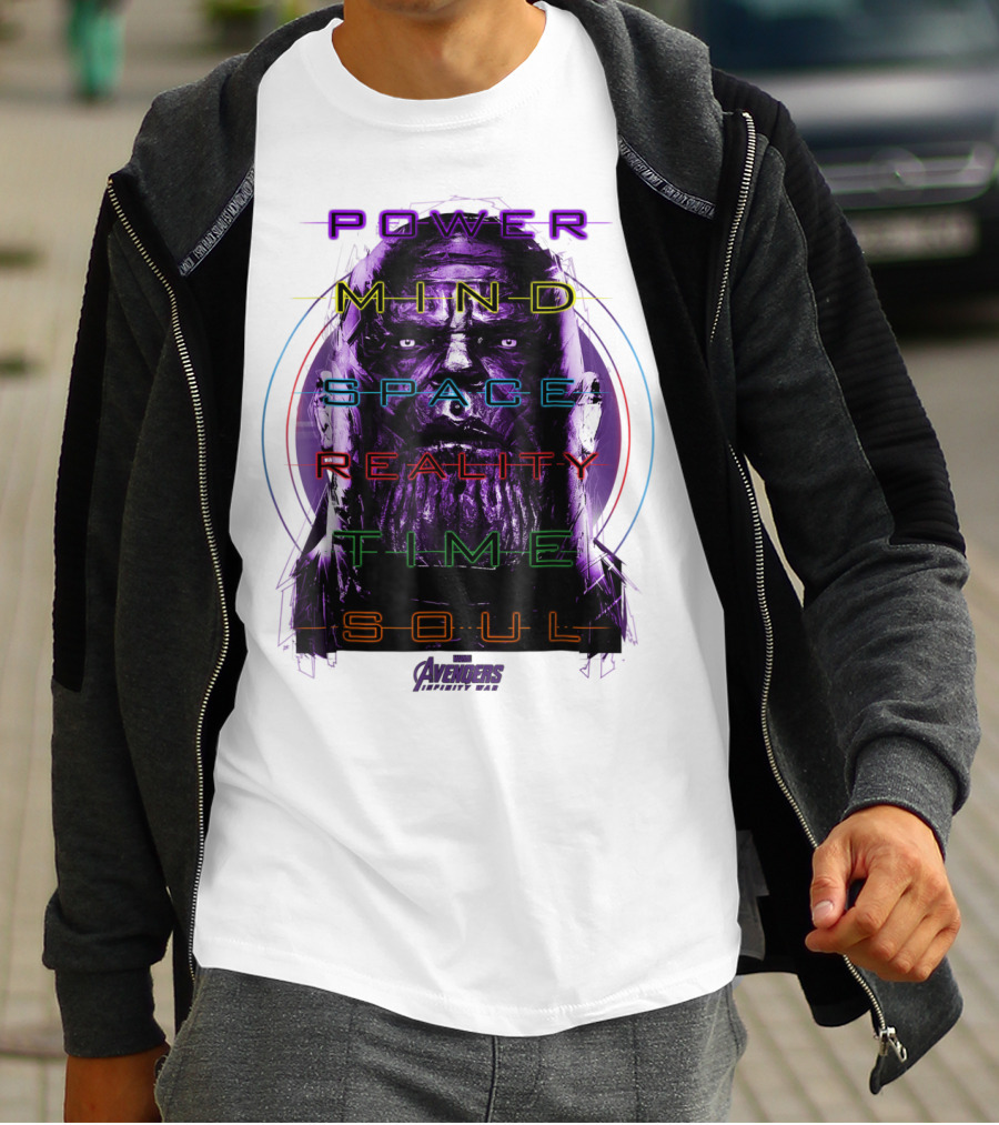 Marvel Avengers Infinity War Thanos Power Mind Space Reality Time Soul T-Shirt