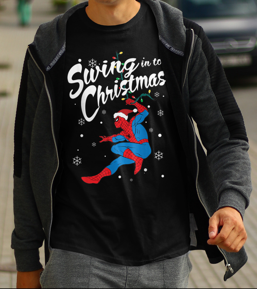 Swing In To Christmas With Marvel Spider-Man T-Shirt