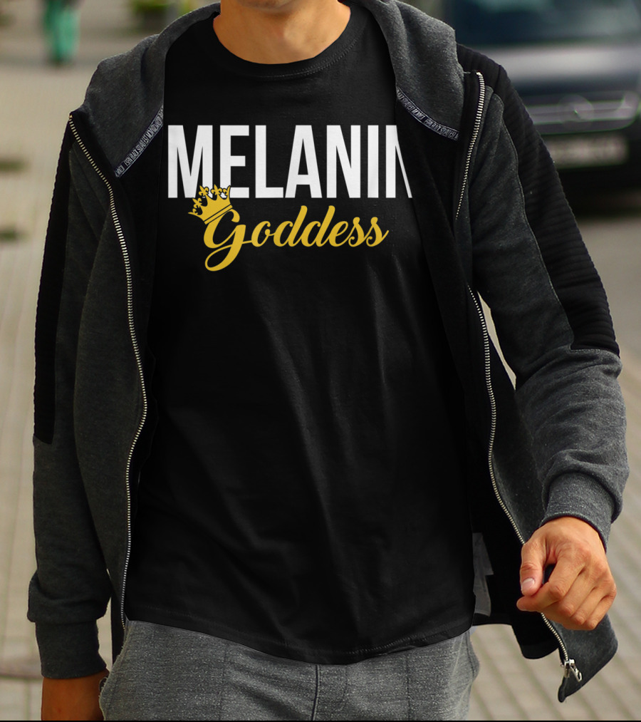 Melanin Goddess Crowned In Gold T-Shirt