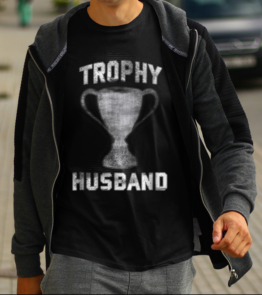 Mens Cool Vintage Style Trophy Husband T-Shirt