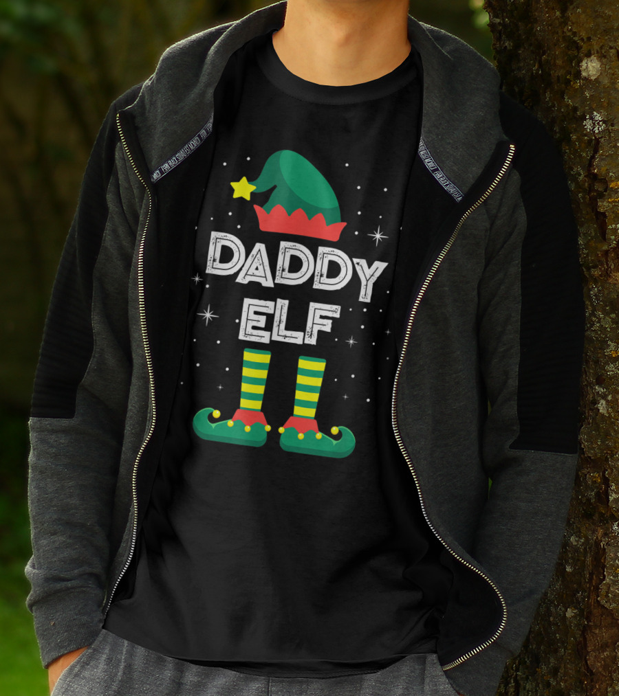 Daddy Elf Funny Family Holiday Christmas T-Shirt