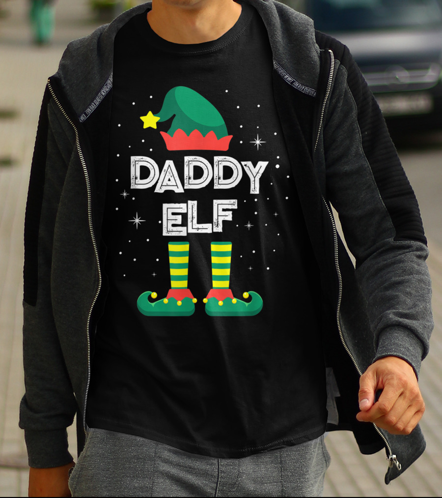 Daddy Elf Funny Family Holiday Christmas T-Shirt