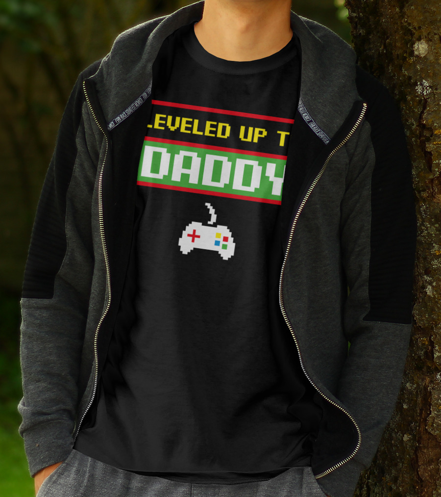 Leveled Up To Daddy Video Game Controller T-Shirt