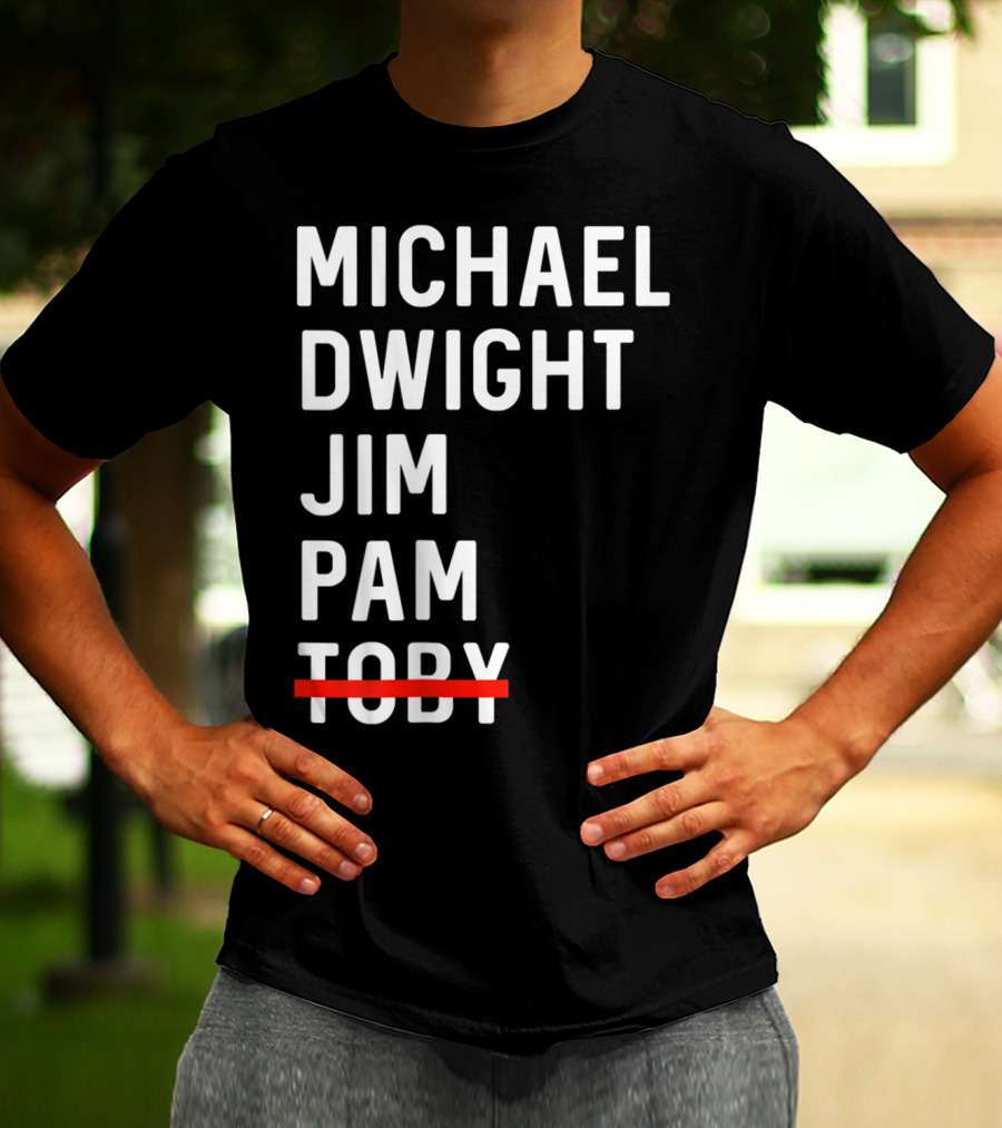 Michael Dwight Jim Pam Toby Crossed Out T-Shirt