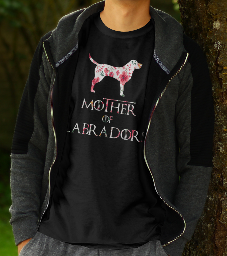 Mother Of Labradors Floral Dog Lover Mom Owner T-Shirt