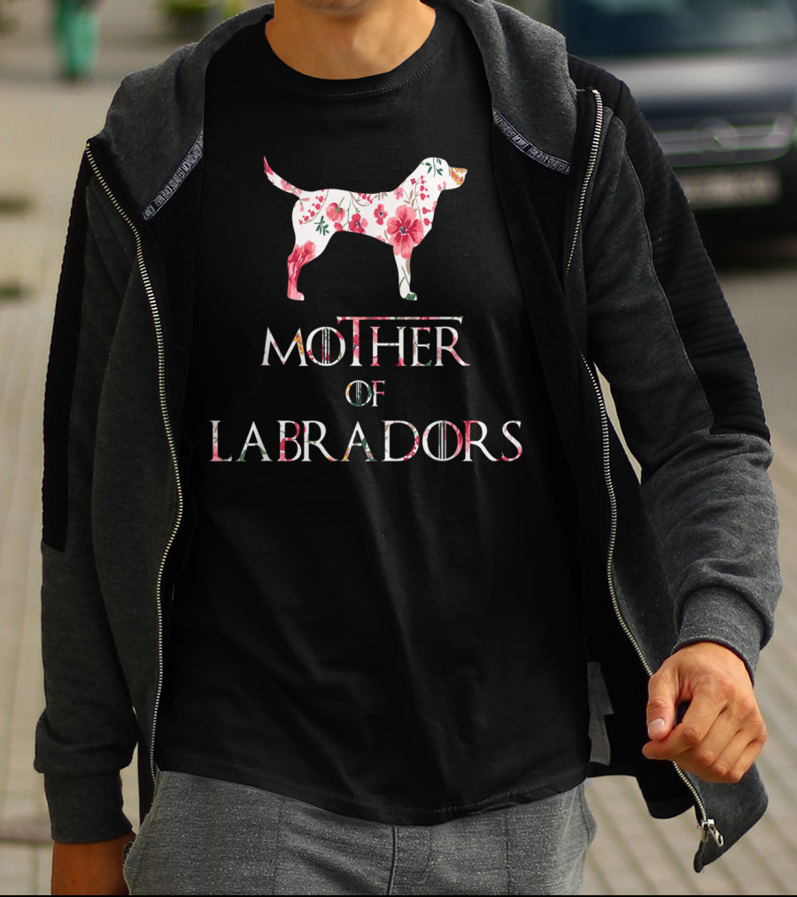 Mother Of Labradors Floral Dog Lover Mom Owner T-Shirt