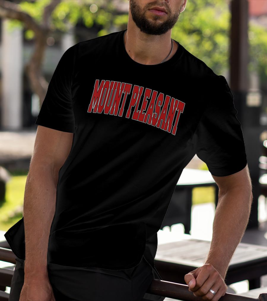 Mount Pleasant Tennessee Varsity Red Text USA Sports T-Shirt