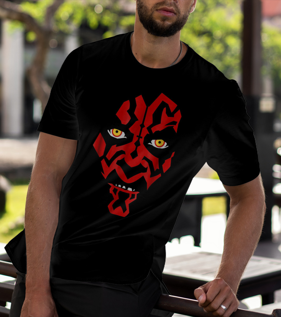 Star Wars Darth Maul Creeping Hooded Face T-Shirt