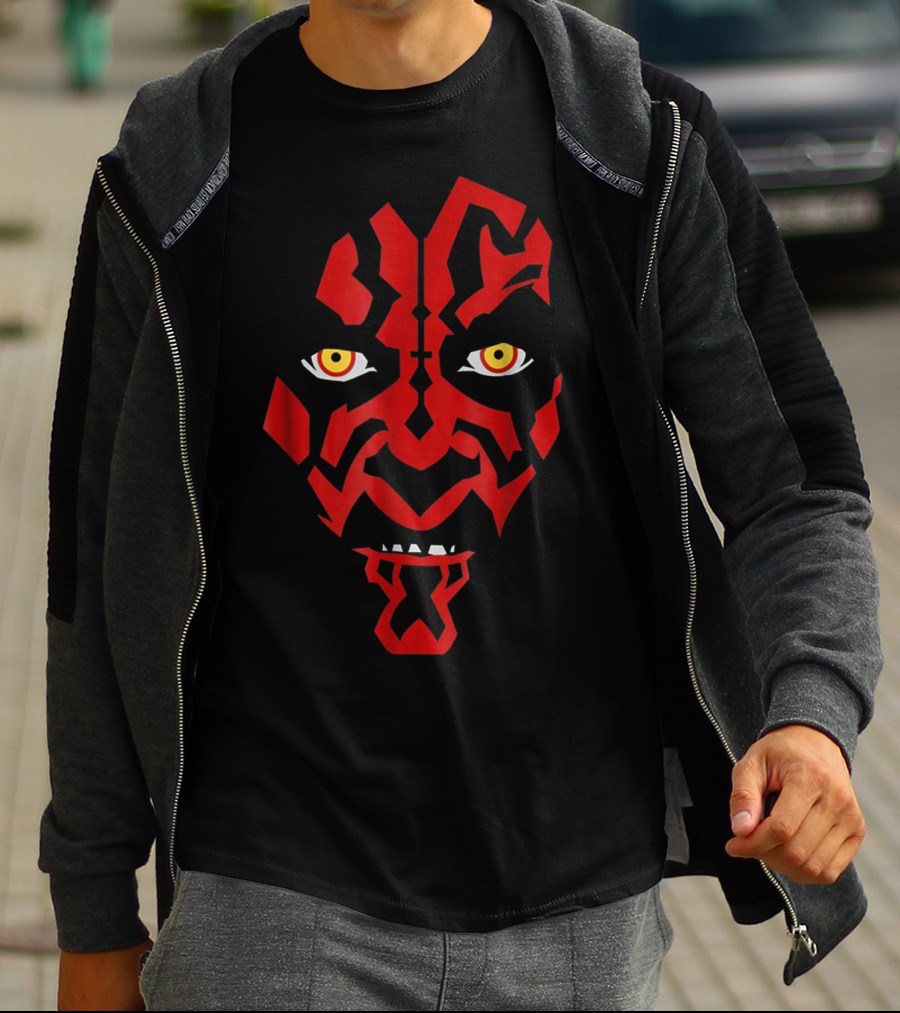 Star Wars Darth Maul Creeping Hooded Face T-Shirt
