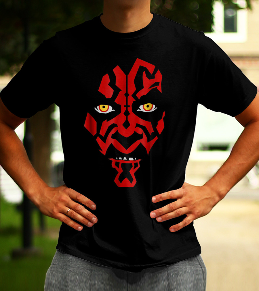 Star Wars Darth Maul Creeping Hooded Face T-Shirt