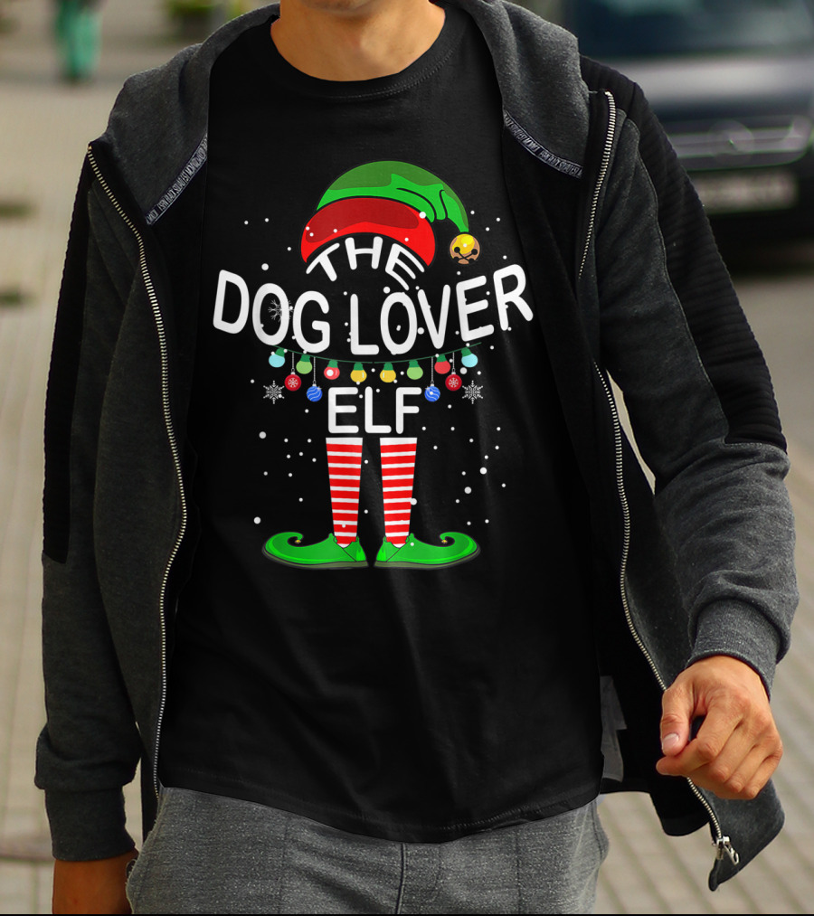 The Dog Lover Elf Family Matching Group Christmas Holiday T-Shirt