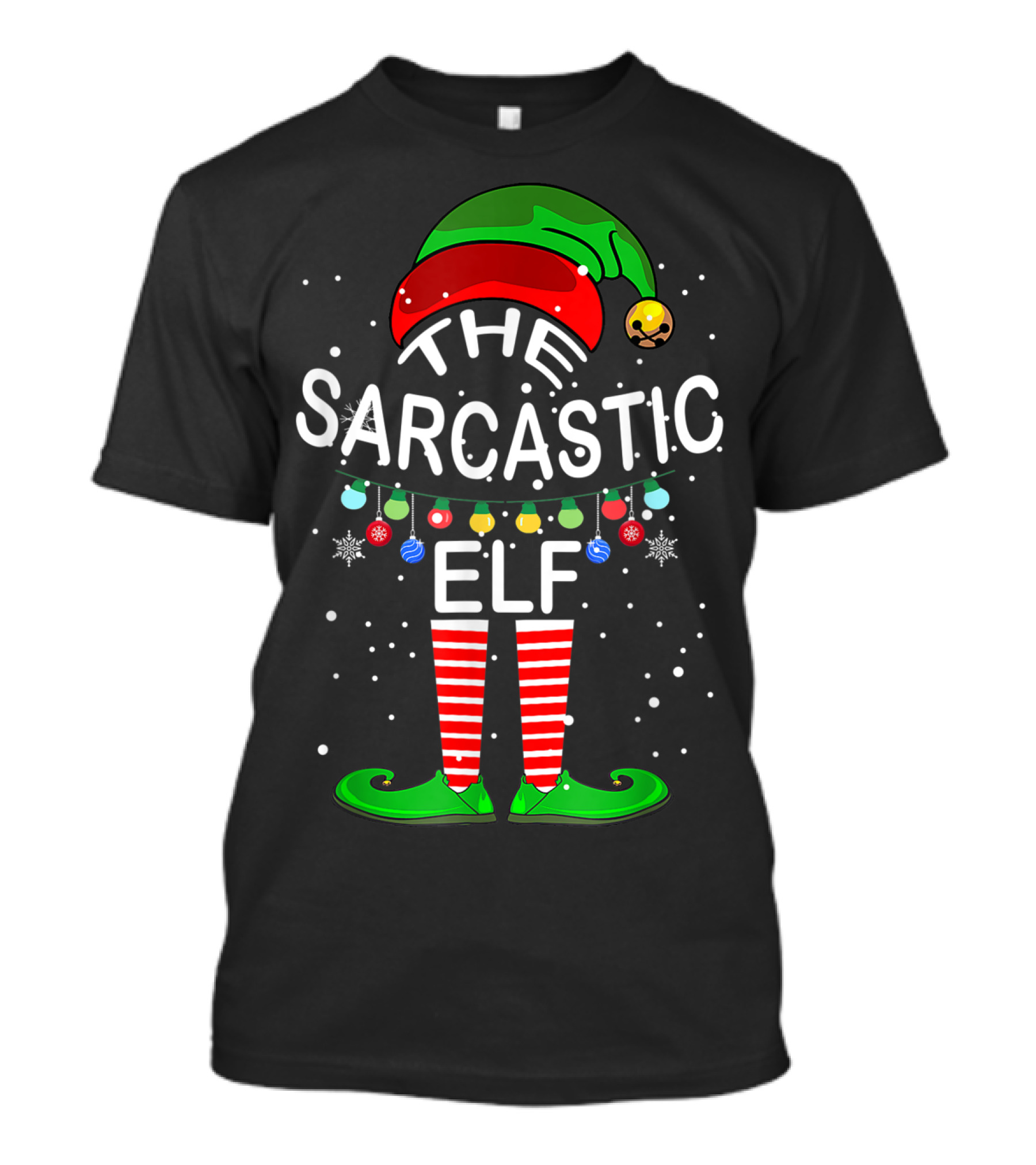 The Sarcastic Elf Christmas Matching Group Family Holiday T-Shirt