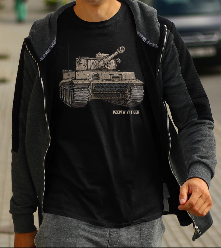 Pzkpfw VI Tiger WWII Army Historic Tank T-Shirt