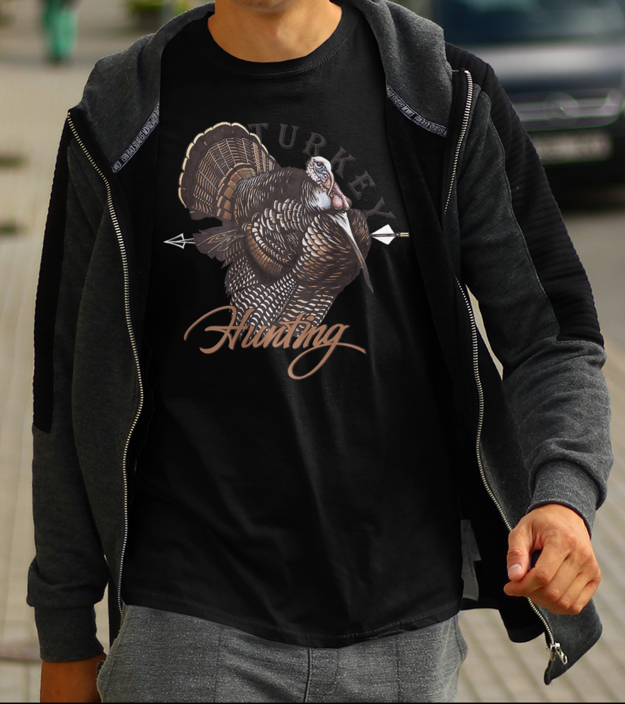 Turkey Hunting Arrow Backdrop T-Shirt