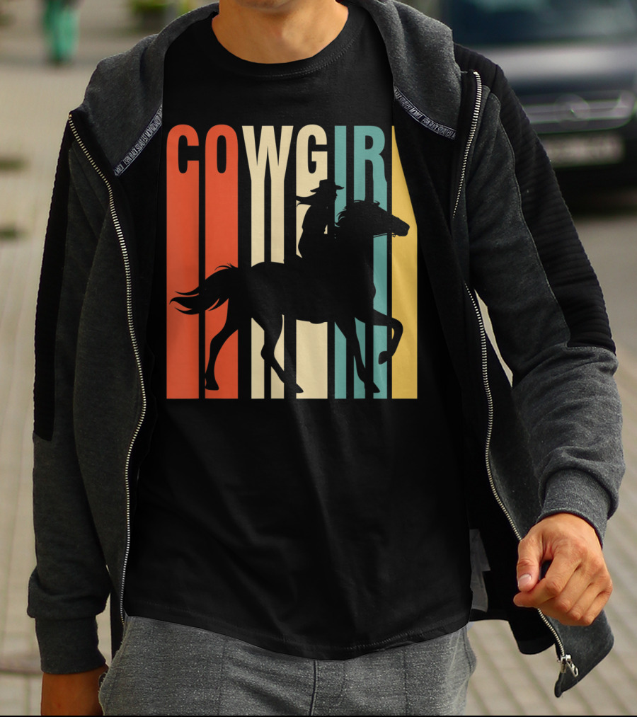 Cowgirl Silhouette Horse Rider T-Shirt