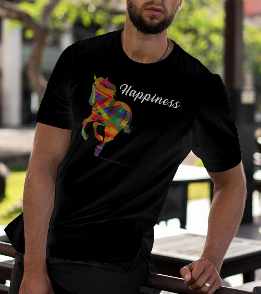 Happiness Colorful Cute Horse T-Shirt