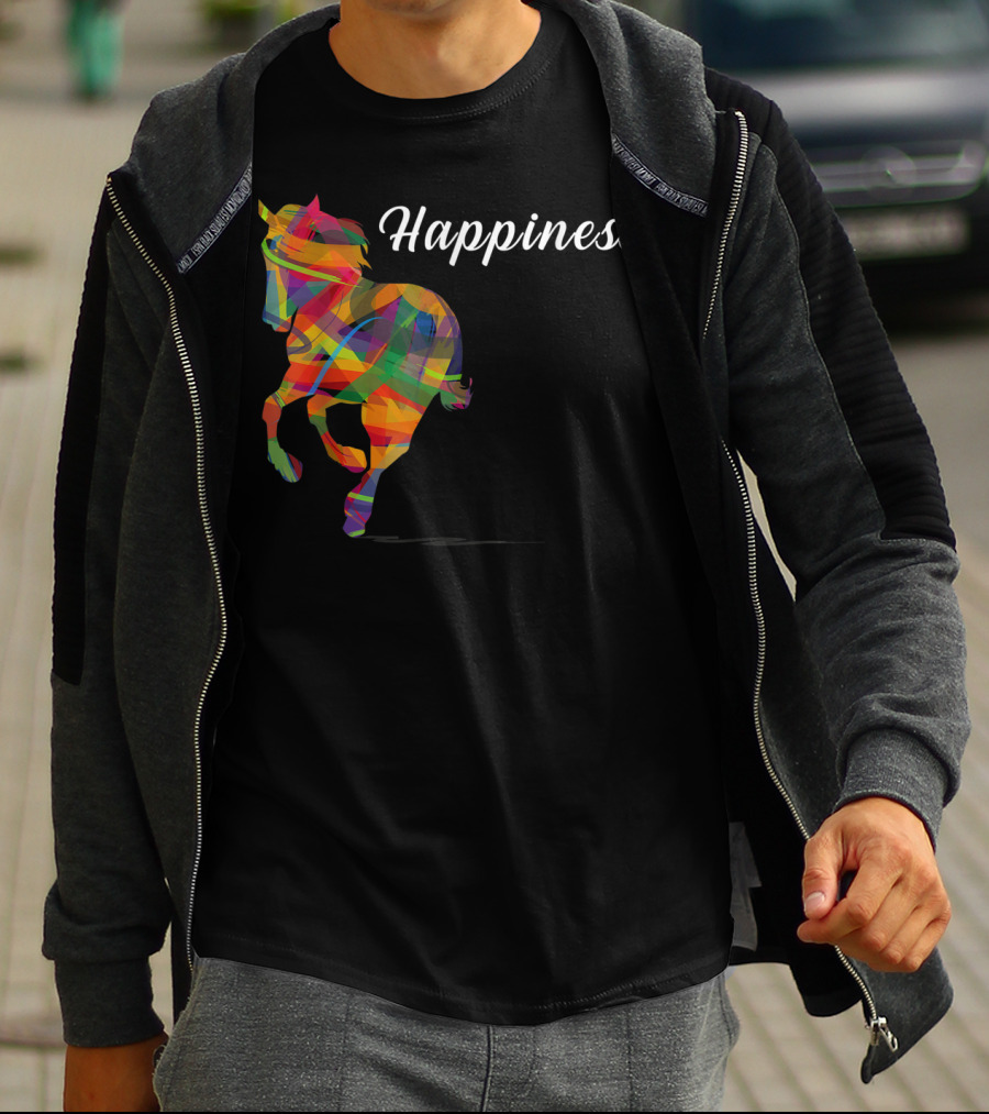 Happiness Colorful Cute Horse T-Shirt