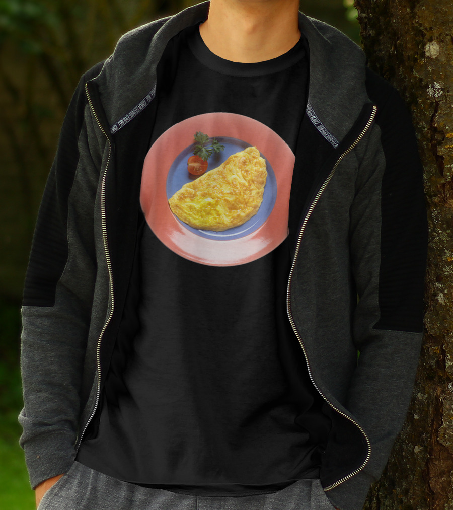 Egg Omelette On Colorful Plate T-Shirt