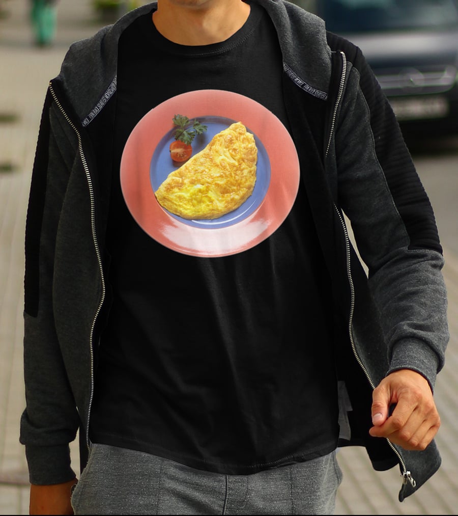 Egg Omelette On Colorful Plate T-Shirt