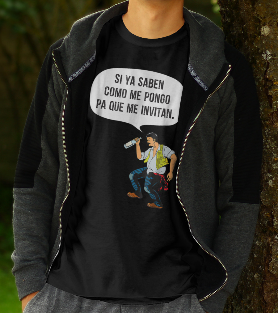 Si Ya Saben Como Me Pongo Pa Que Me Invitan Bottle Man T-Shirt