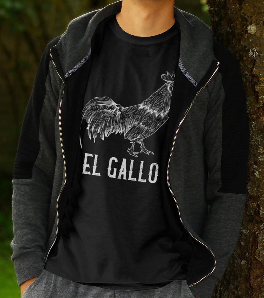 El Gallo Loteria Mexicana The Rooster Prem T-Shirt
