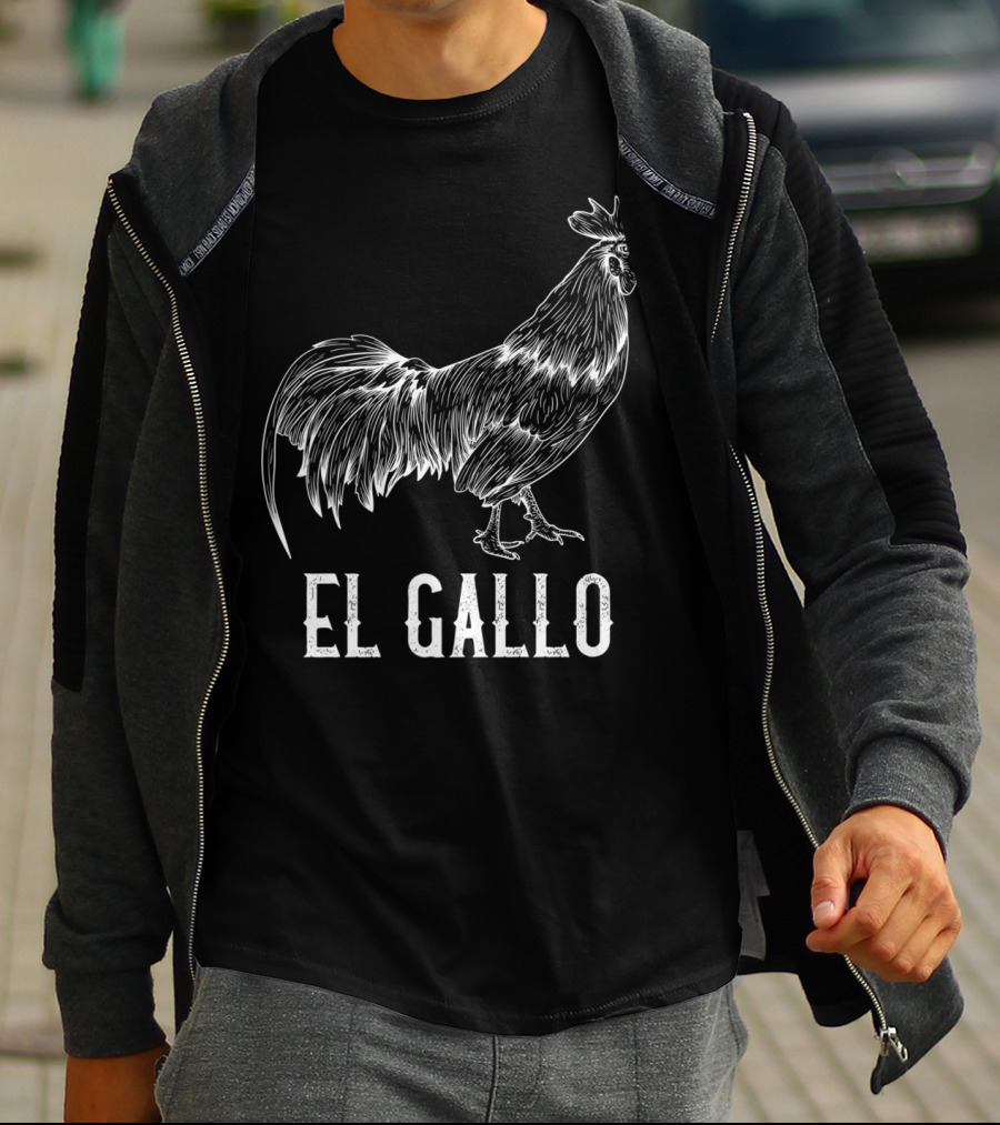 El Gallo Loteria Mexicana The Rooster Prem T-Shirt