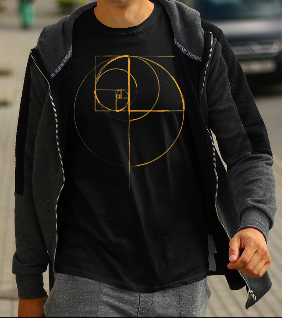 Golden Spiral Fibonacci Golden Ratio Circle T-Shirt