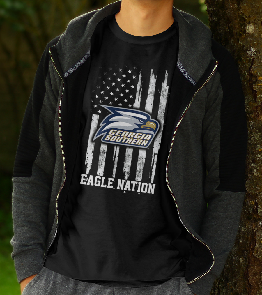 Georgia Southern Eagle Nation Flag T-Shirt