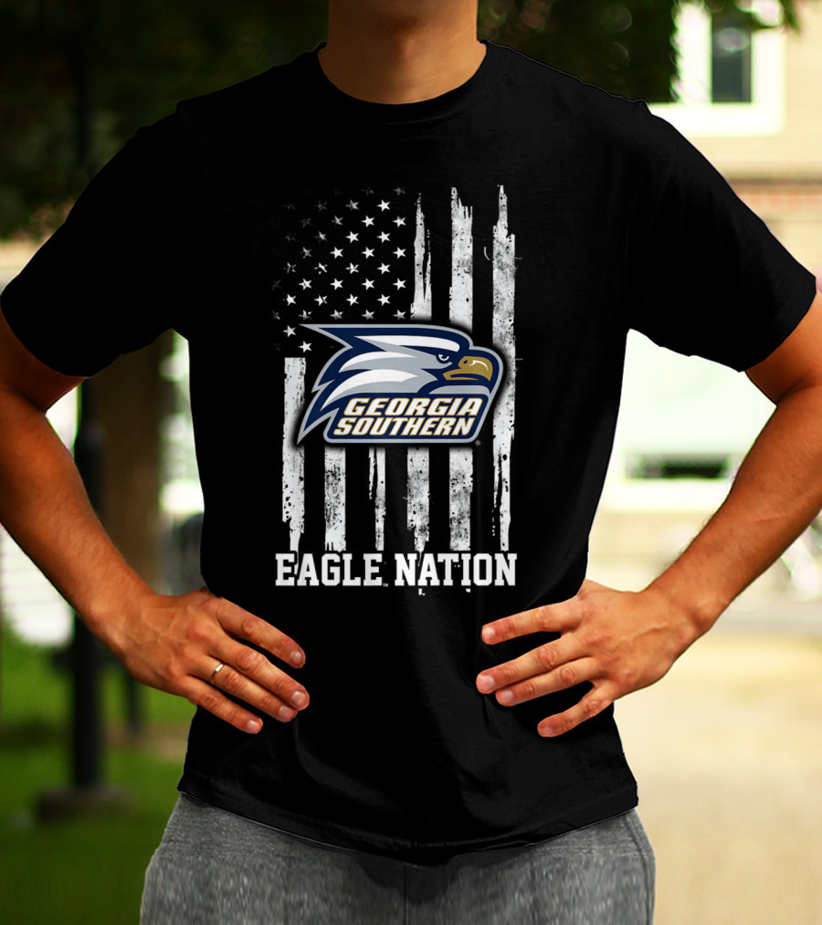Georgia Southern Eagle Nation Flag T-Shirt