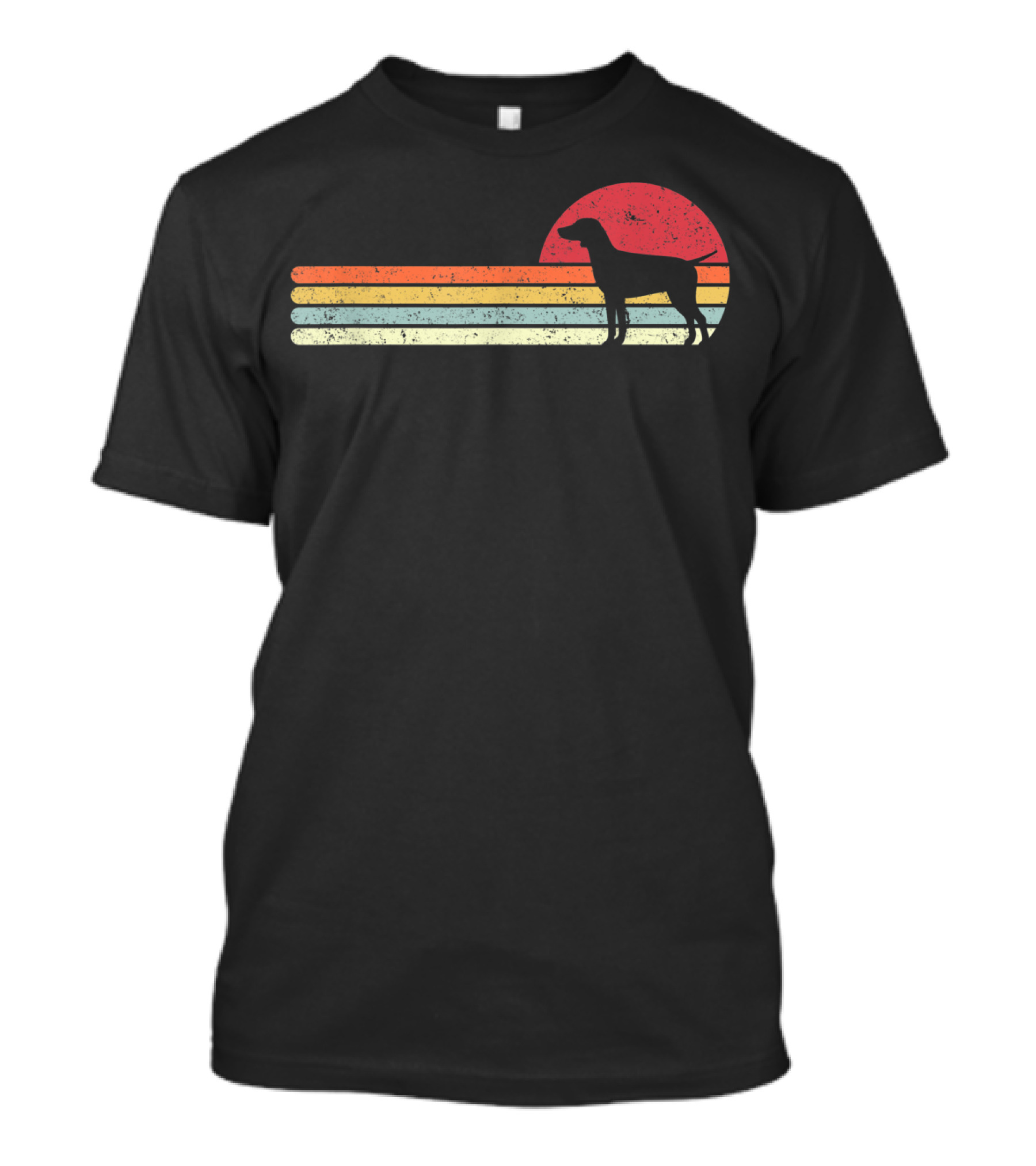 German Pointer Style Retro Sunset T-Shirt