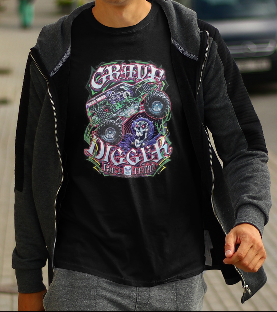 Grave Digger Monster Truck Race Team T-Shirt