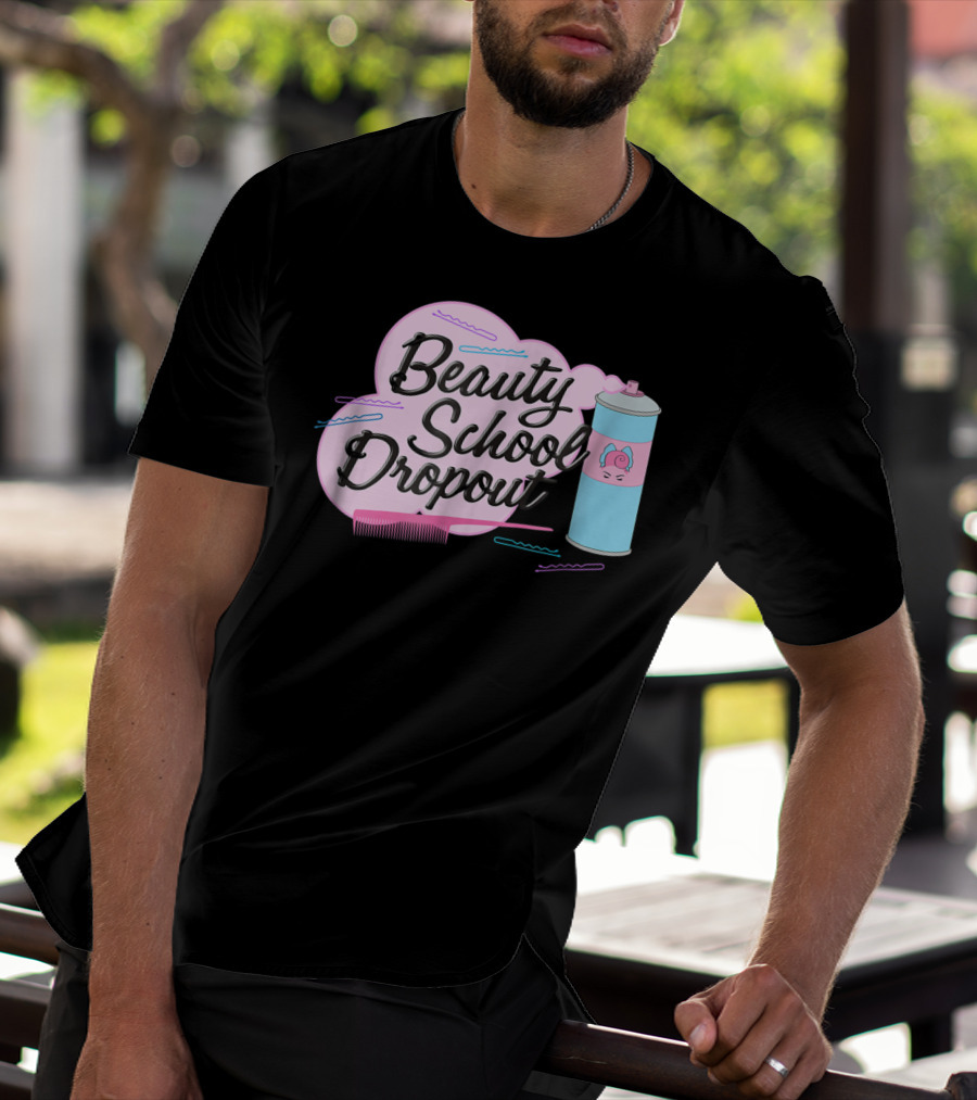 Beauty School Dropout Grease Pink Ladies Can And Comb T-Shirt