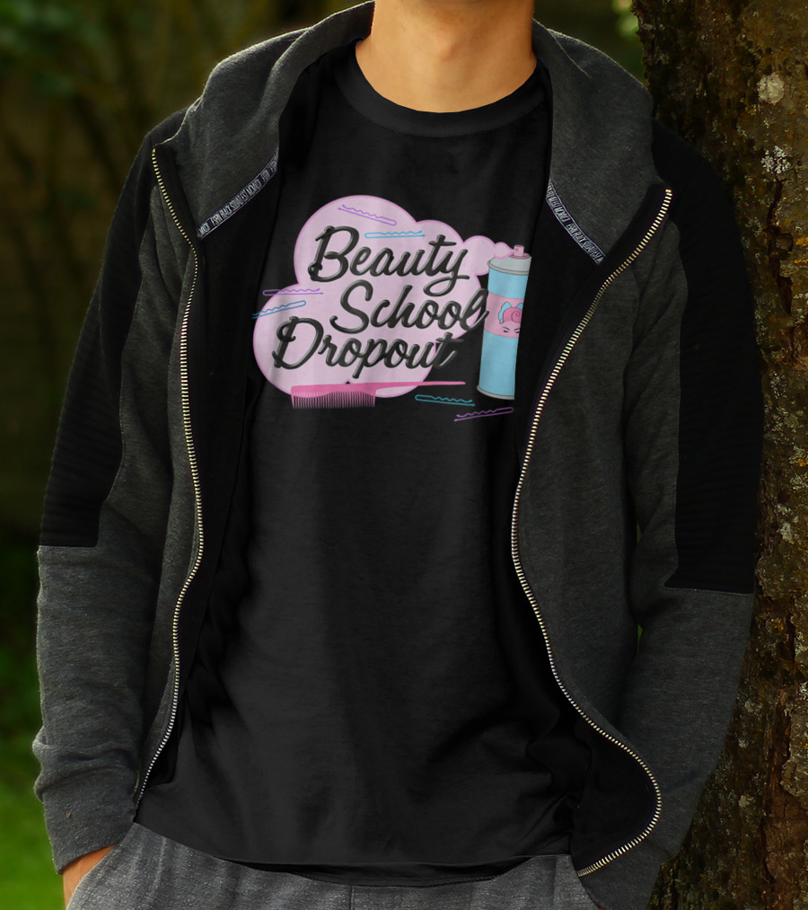 Beauty School Dropout Grease Pink Ladies Can And Comb T-Shirt
