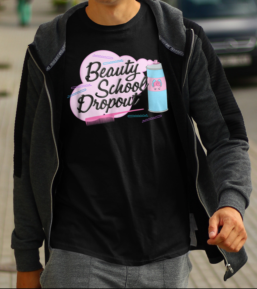 Beauty School Dropout Grease Pink Ladies Can And Comb T-Shirt