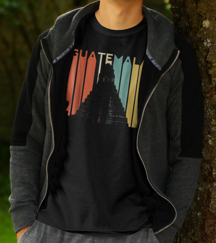 Guatemala Chapin Atitlan Tikal Maya Mayan Pyramid T-Shirt