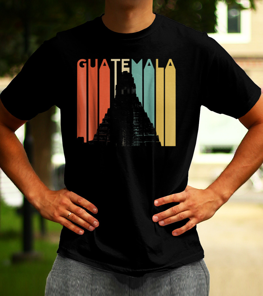 Guatemala Chapin Atitlan Tikal Maya Mayan Pyramid T-Shirt