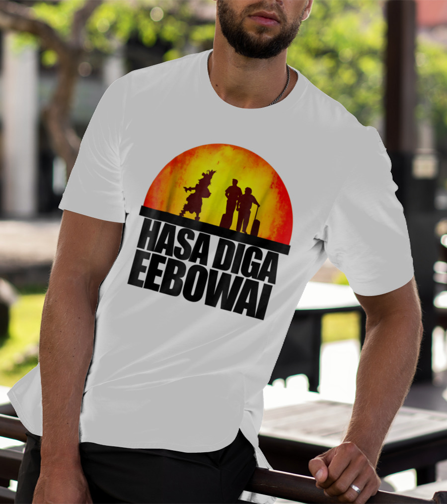 Hasa Diga Eebowai Cultural Travel Silhouette Sunset Scene T-Shirt