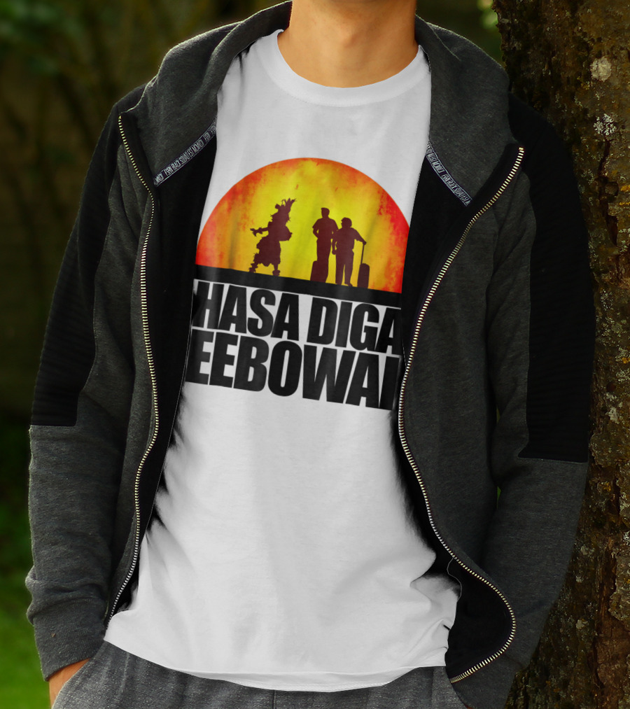 Hasa Diga Eebowai Cultural Travel Silhouette Sunset Scene T-Shirt